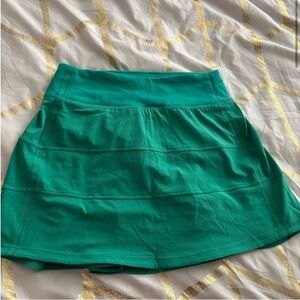 Lululemon Athletica Green Skater Mini Skirt